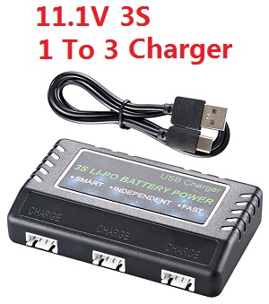 XK X350 quadcopter spare parts 1 to 3 balance charger box set for 11.1V 3S battery