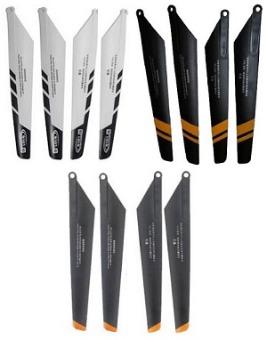 Double Horse 9053 DH 9053 RC helicopter spare parts main blades 3 sets (Upgrade Black-Orange + Black-Yellow + White)