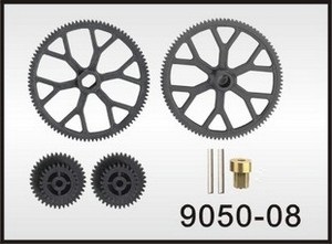 Shuang Ma 9050 SM 9050 RC helicopter spare parts main gear set (upper main gear + lower main gear + driven gears)