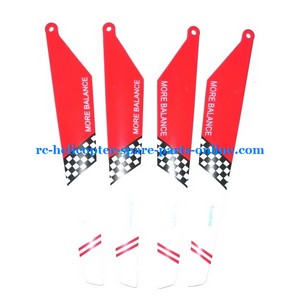 Flame Strike FXD A68690 helicopter spare parts main blades (2x upper + 2x lower) red color