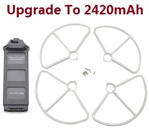 *** Deal *** MJX Bugs 5W B5W RC Quadcopter spare parts 2420mAh battery + White upgrade protection frame set