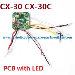 cheerson cx-30 cx-30c cx-30w cx-30s cx-30w-tx cx30 quadcopter spare parts receive PCB board with LED (CX-30 CX-30C)