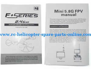 DFD F183 F183D quadcopter spare parts English manual instruction book (F183D H8D)