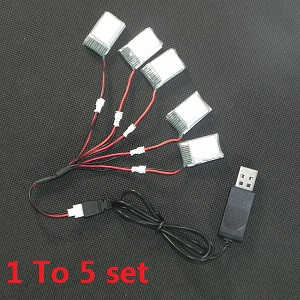 JJRC H20 quadcopter spare parts 1 To 5 wire set + 5*battery (set)