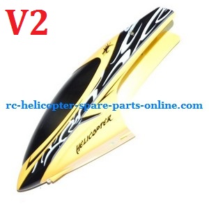 Huan Qi HQ 848 848B 848C RC helicopter spare parts head cover (Yellow V2)