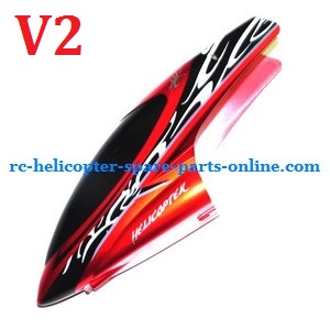 Huan Qi HQ 848 848B 848C RC helicopter spare parts head cover (Red V2)