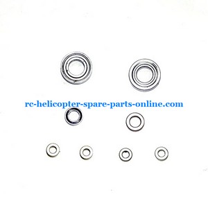 JTS 825 825A 825B RC helicopter spare parts 2x big bearing + 2x midum bearing + 4x small bearing (set)