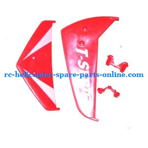 MJX T10 T11 T610 T611 RC helicopter spare parts tail decorative set (Red V2)