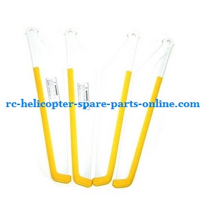 MJX T40 T640 T40C T640C RC helicopter spare parts main blades (2x upper + 2x lower) yellow color