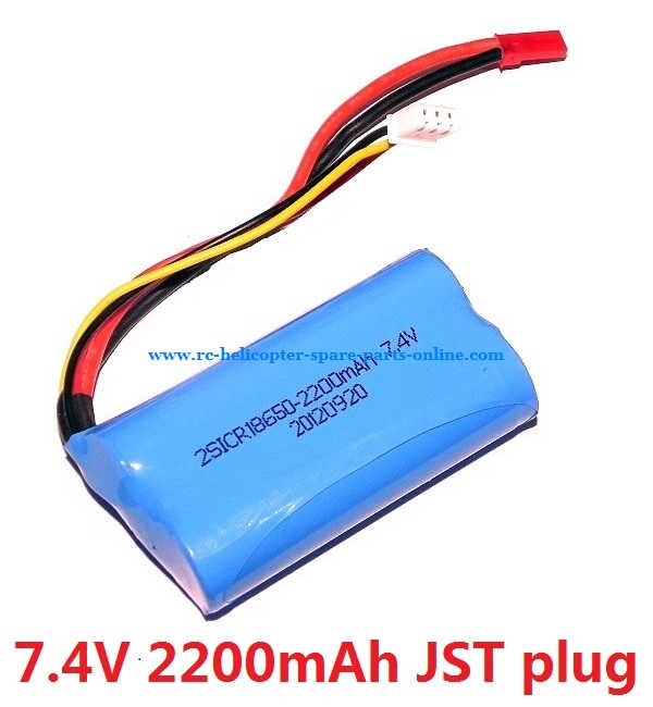 Upgrade battery 7.4V 2200Mah with red JST plug - Click Image to Close