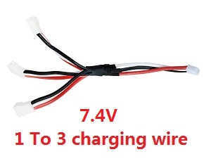Wltoys WL V323 quadcopter spare parts 1 To 3 charging wire 7.4V