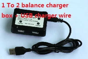 Wltoys WL V393 quadcopter spare parts 1 to 2 balance charger + USB