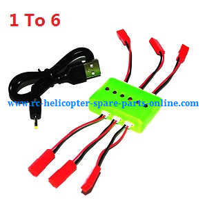 JJRC Wltoys WL V686 V686G V686K V686J V686L V686M DV686 DV686G quadcopter spare parts 1 To 6 charger + 6* connect wire