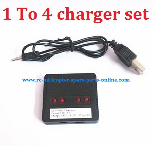 SYMA x5 x5a x5c x5c-1 RC Quadcopter spare parts 1 To 4 USB charger wire + balance charger box
