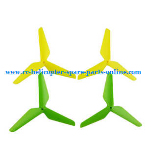 SYMA x5 x5a x5c x5c-1 RC Quadcopter spare parts upgrade Three leaf shape blades (Green-Yellow)