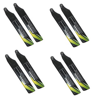 XK K100 RC helicopter spare parts main blades propellers (Black-Green) 8pcs