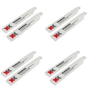 XK K100 RC helicopter spare parts main blades (White) 8pcs