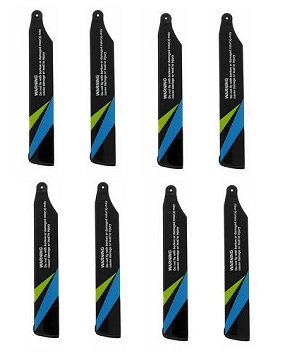 XK K100 RC helicopter spare parts main blades propellers (Black-Blue) 8pcs