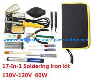 XK K120 RC helicopter spare parts 17-In-1 Voltage 110-120V 60W soldering iron set