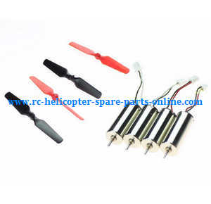 XK X100 quadcopter spare parts motor (2*Red-Black wire + 2*Black-White wire) + main blades set