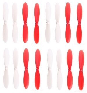 H107C H107D Hubsan X4 RC Drone Quadcopter spare parts main blades (Red-White) 4sets - Click Image to Close