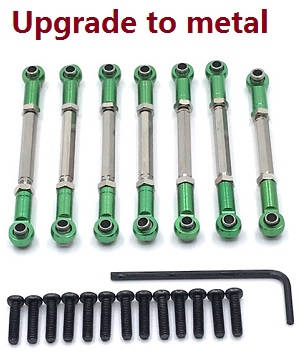 Wltoys 104001 RC Car spare parts connect buckle set (Metal) Green - Click Image to Close