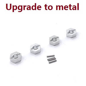 Wltoys 104001 RC Car spare parts hexagon wheel seat (Metal) Silver