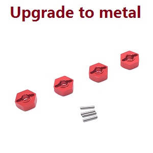 Wltoys 104001 RC Car spare parts hexagon wheel seat (Metal) Red