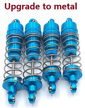 Wltoys 104001 RC Car spare parts front and rear shock absorber (Metal) Blue - Click Image to Close