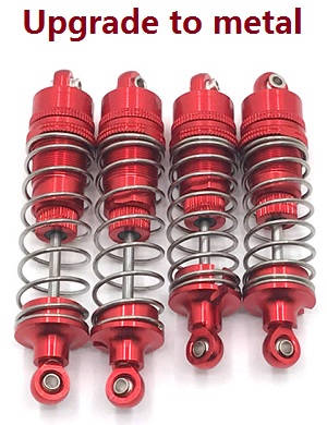 Wltoys 104001 RC Car spare parts front and rear shock absorber (Metal) Red