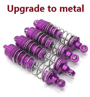 Wltoys 104001 RC Car spare parts front and rear shock absorber (Metal) Purple