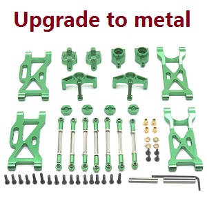 Wltoys 104001 RC Car spare parts 7-IN-1 upgrade to metal kit Green - Click Image to Close