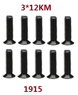 Wltoys 104001 RC Car spare parts screws set 3*12KM 1915