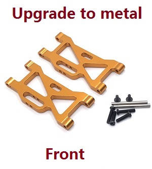 Wltoys 104001 RC Car spare parts front swing arm (Metal) Gold - Click Image to Close