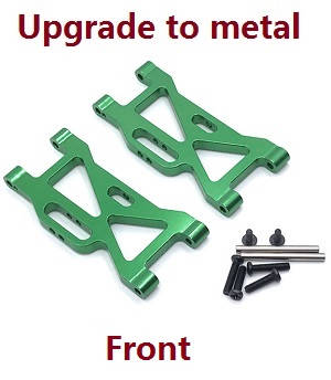 Wltoys 104001 RC Car spare parts front swing arm (Metal) Green - Click Image to Close