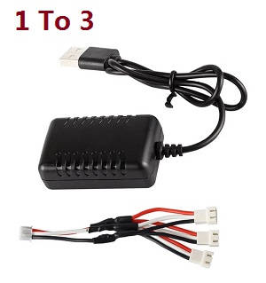 Wltoys 104001 RC Car spare parts USB charger wire with 1 to 3 wire