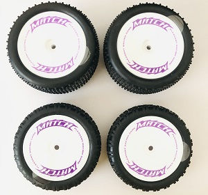 Wltoys 104001 RC Car spare parts front and rear wheels tires set Purple