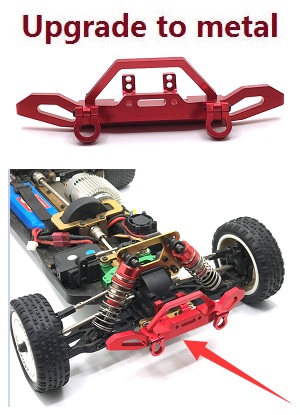 Wltoys XK 104001 RC Car spare parts front bumper module upgrade to metal Red