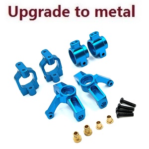 Wltoys XK 104001 RC Car spare parts 3-IN-1 upgrade to metal Kit Blue - Click Image to Close