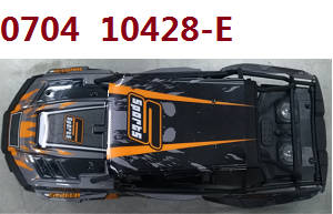 Wltoys 10428-D 10428-E RC Car spare parts car shell group 0704 10428-E (Orange-Black) - Click Image to Close