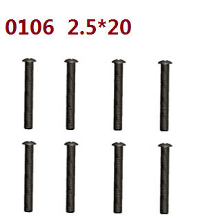 Wltoys 10428-D 10428-E RC Car spare parts screws 8pcs 0106 2.5*20