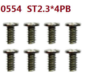 Wltoys 10428-D 10428-E RC Car spare parts screws 8pcs 0554 st2.3*4pb - Click Image to Close