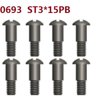 Wltoys 10428-D 10428-E RC Car spare parts screws 8pcs 0693 st3*15pb
