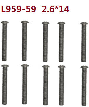 Wltoys 10428-D 10428-E RC Car spare parts screws 10pcs L959-59 2.6*14