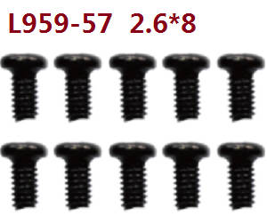 Wltoys 10428-D 10428-E RC Car spare parts screws 10pcs L959-57 2.6*8