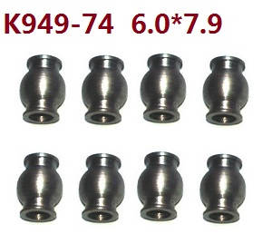 Wltoys K949 RC Car spare parts 6.0*7.9 ball head K949-74 8pcs - Click Image to Close