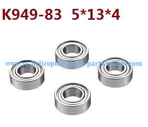 Wltoys 10428-A RC Car spare parts rolling bearing K949-83 5*13*4 4pcs - Click Image to Close
