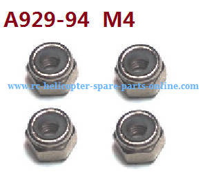 Wltoys 10428-A RC Car spare parts M4 lock nut A929-94 4pcs