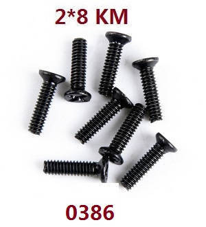 Wltoys 12401 12402 12402-A 12403 12404 RC Car spare parts screws 2*8KM 0386