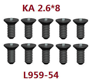 Wltoys 12401 12402 12402-A 12403 12404 RC Car spare parts screws KA 2.6*8 L959-54 - Click Image to Close